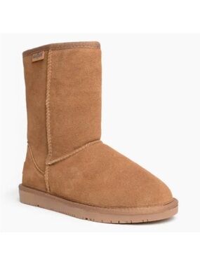 Minnetonka Women's Olympia Short Boot in Golden Tan 8